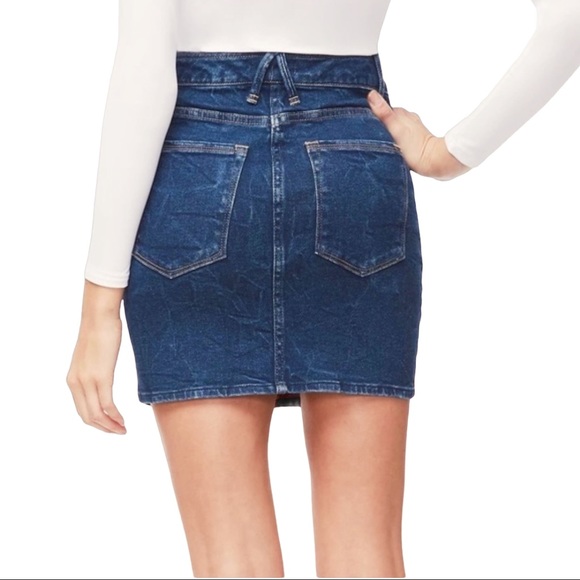 NWT! GOOD AMERICAN The Denim Classic Mini Skirt - Picture 9 of 16